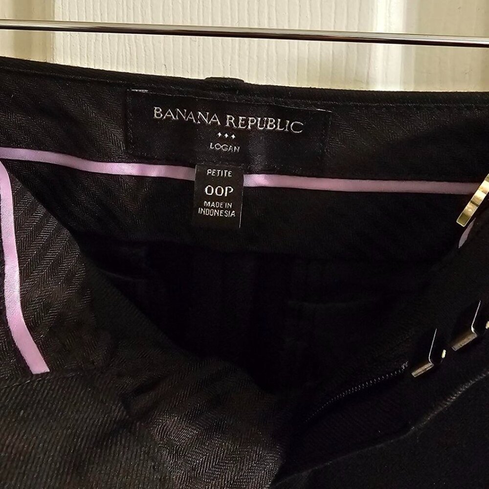 Banana Republic Logan Trouser Pants Black Size 00P - Picture 3 of 4
